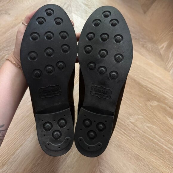 Thursday everyday Womens Suede Brown Leather Ankle Chelsea Boots Sz 9.5 - Picture 4 of 7